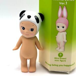 New Kawaii Cupid Angel Mini Figure in Panda Bear Costume, Cute Toy, Gift